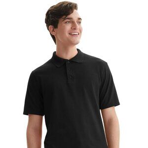 Black Hanes Men’s X-Temp Short Sleeve Polo Shirt Size 6X